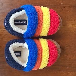Lands End Rainbow Toddler Slippers